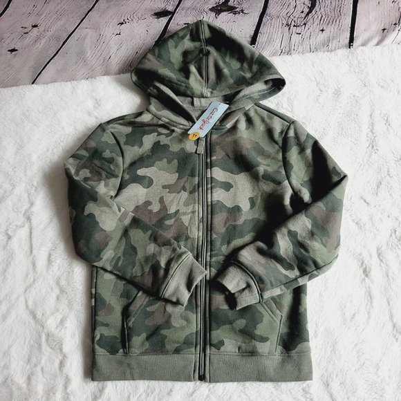 Cat & Jack, Boys' Fleece Hooded Zip-Up Sweatshirt, 3KIDC-BU - Picture 2 of 5